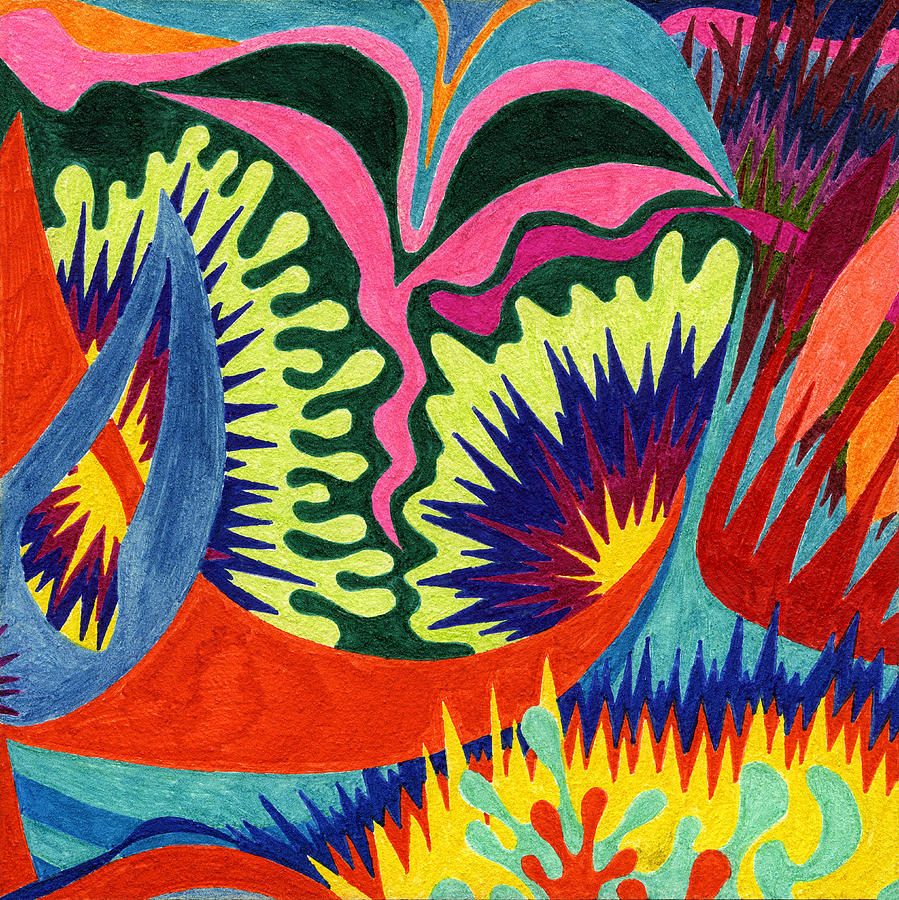 Flower Painting - Tile 36 - The Georgia Okeeffe Incident  by Sean Corcoran