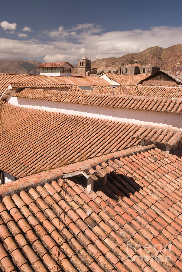 Tile Roofs, Cusco, Peru Photograph by William H. Mullins