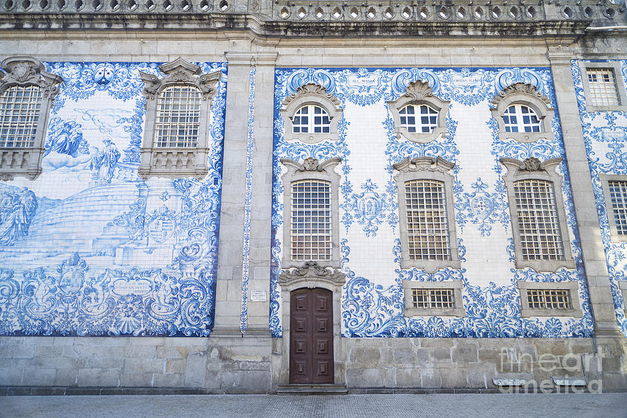 Tiled Church In Porto Portugal Photograph by JM Travel Photography