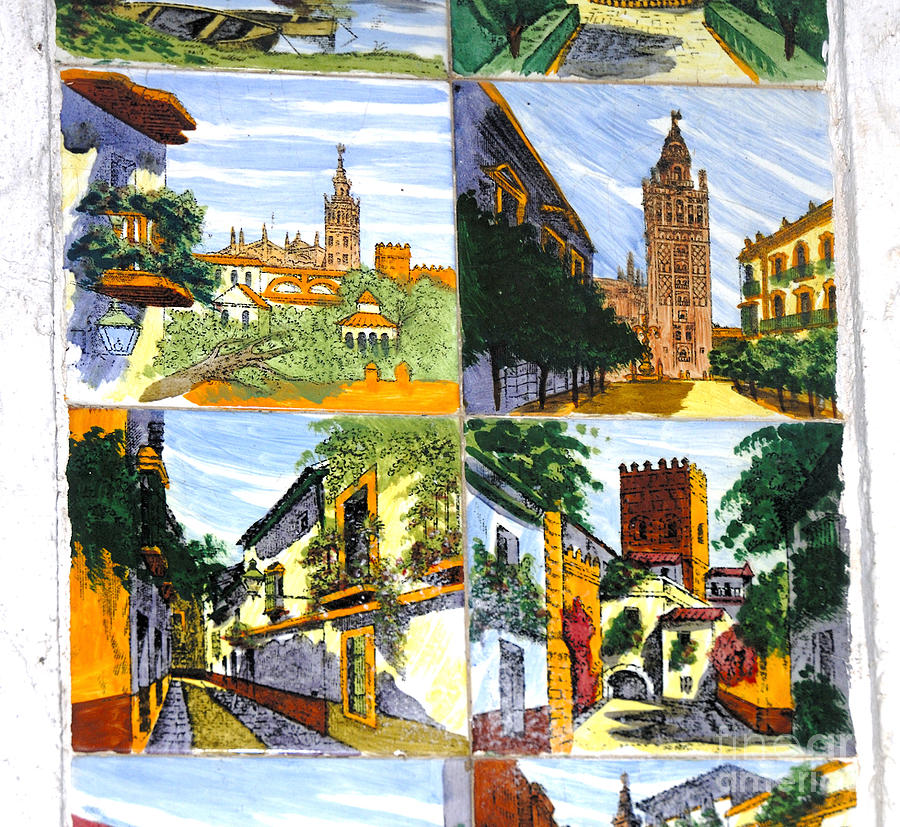 Tiles with Views of Seville Photograph by Brenda Kean