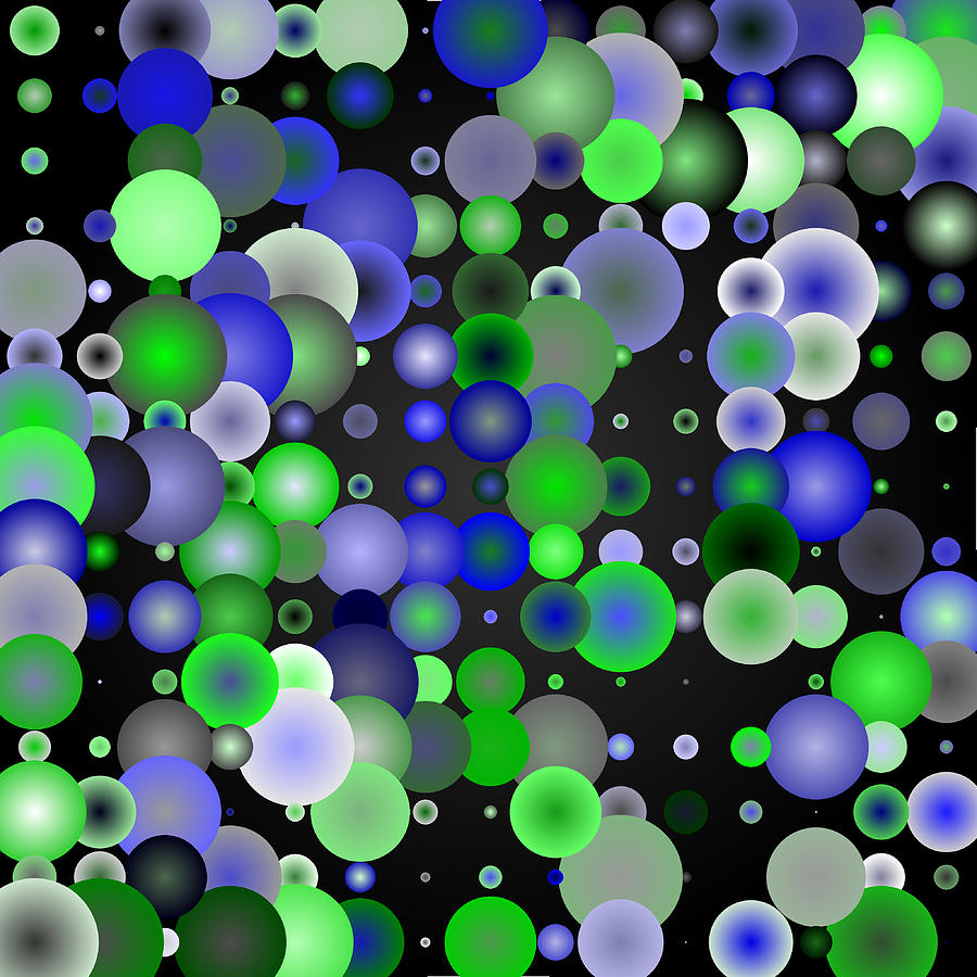 Tiles.blue-green.2.1 Digital Art by Gareth Lewis