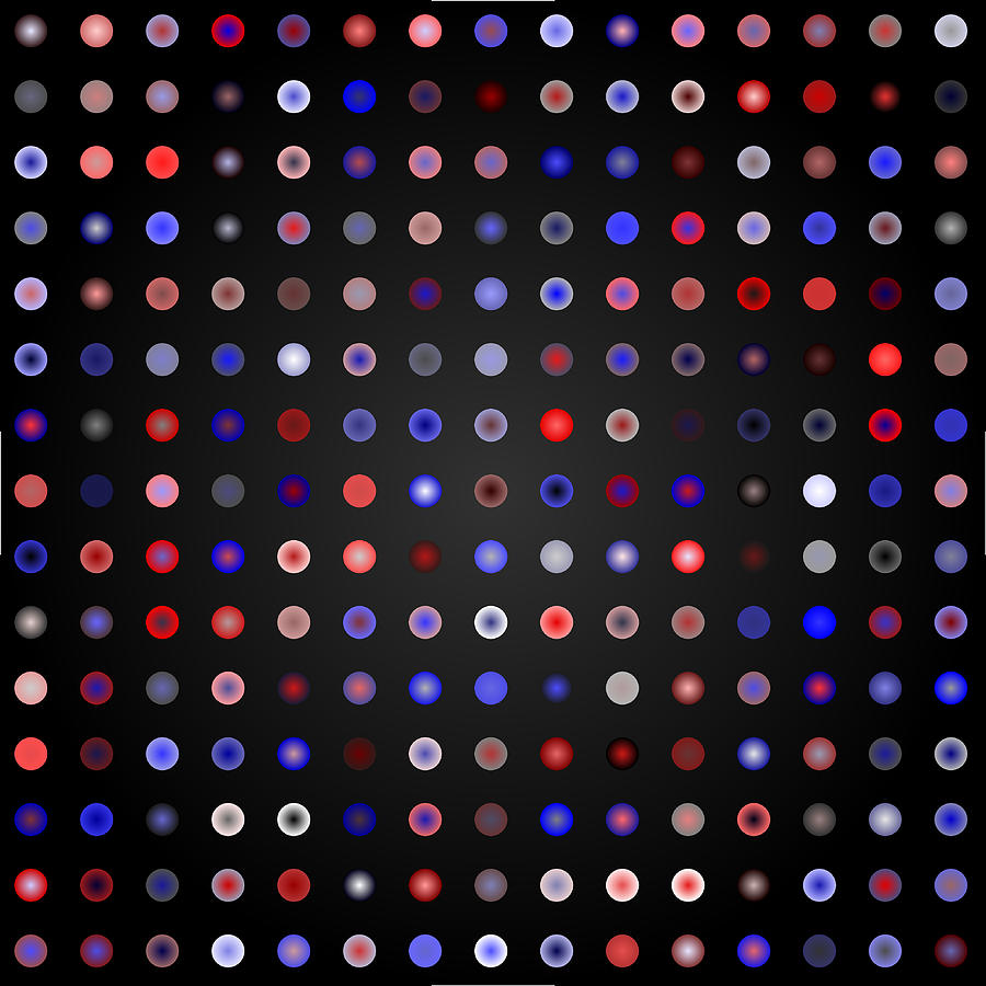 Tiles.red-blue.1 Digital Art by Gareth Lewis