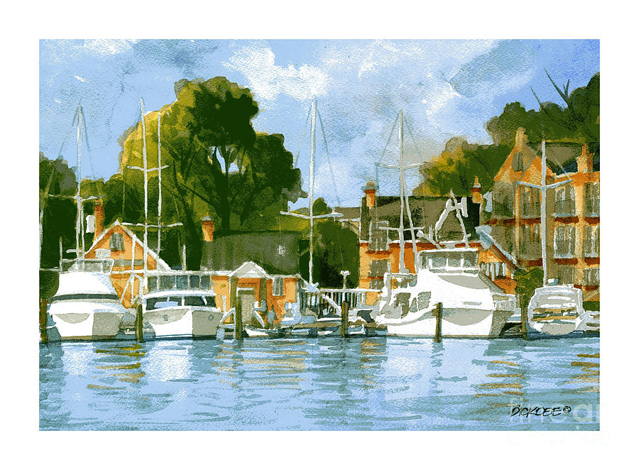 Yachts Painting - Till Next Time by Dick Dee