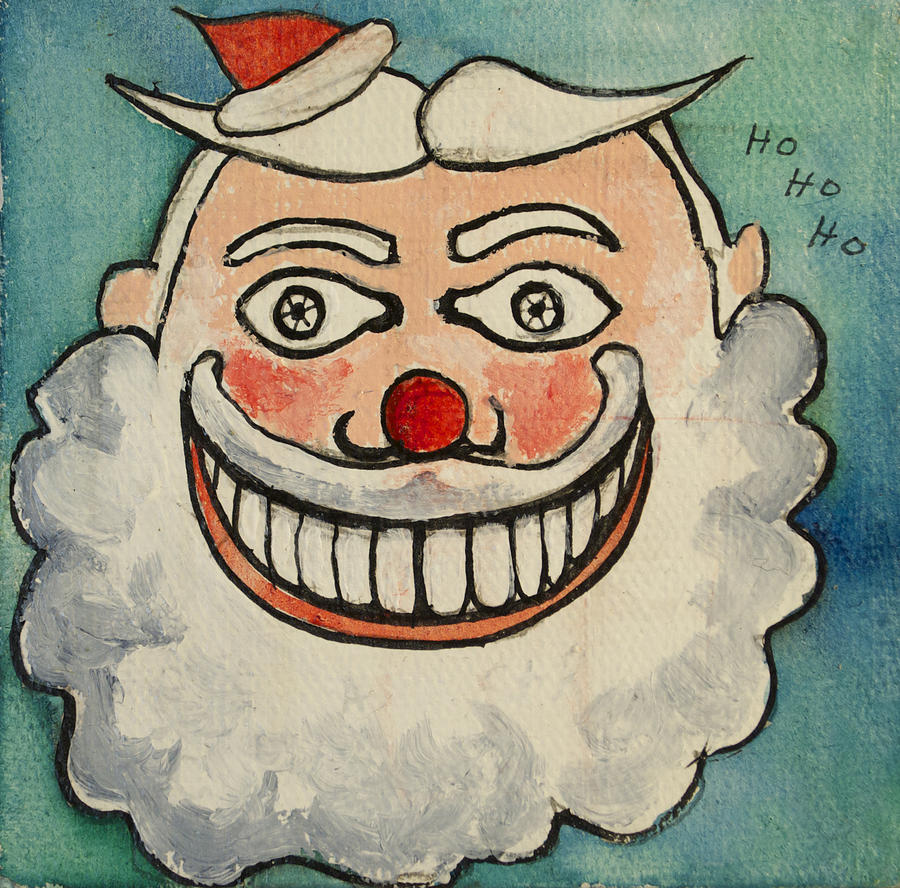 Tillie as the Jolly Santa Painting by Patricia Arroyo