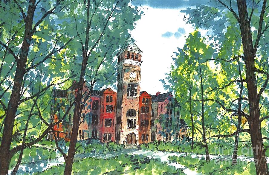 TILLMAN HALL TWO Clemson Painting by Patrick Grills