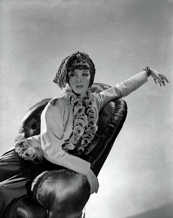 Tilly Losch Wearing A Turban Photograph by Horst P. Horst