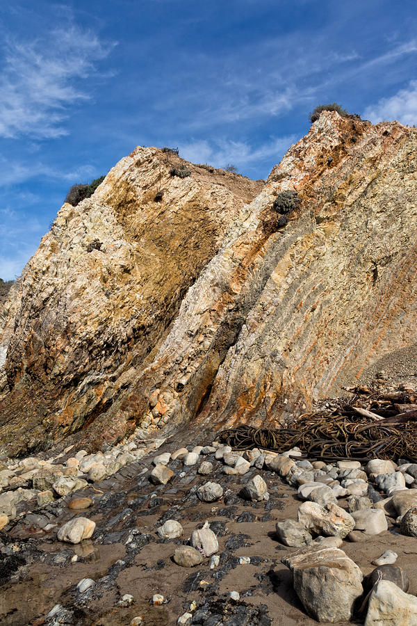 Tilted Cenozoic Sedimentary Scarps at Ross Creek Beach Photograph by Kathleen Bishop
