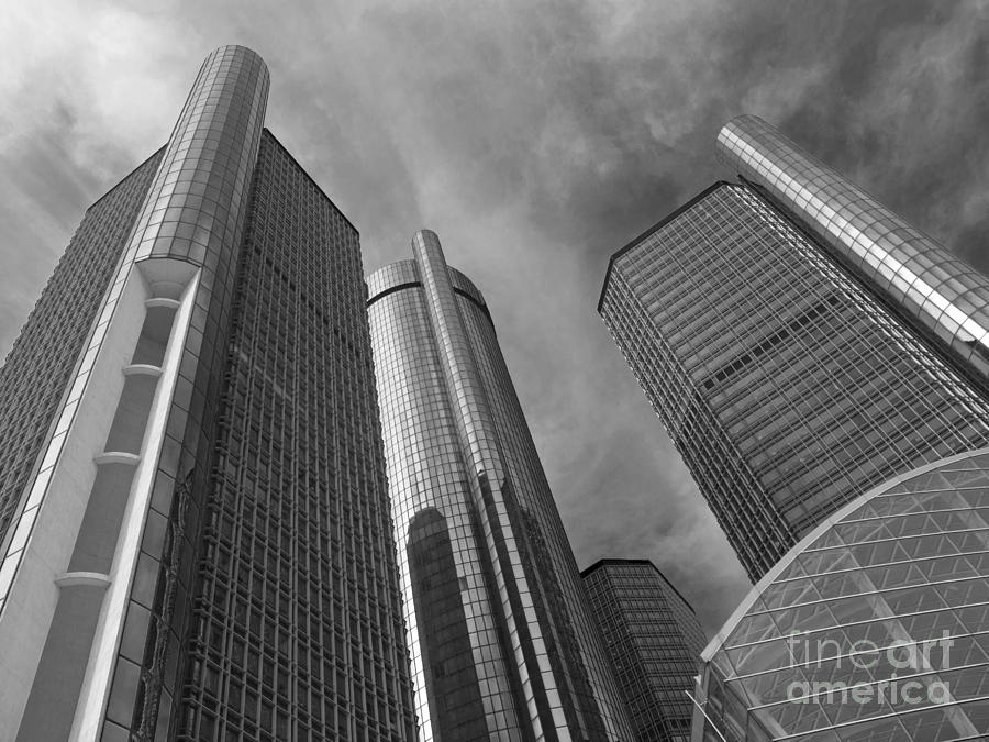 Detroit Photograph - Tilting Towers by Ann Horn
