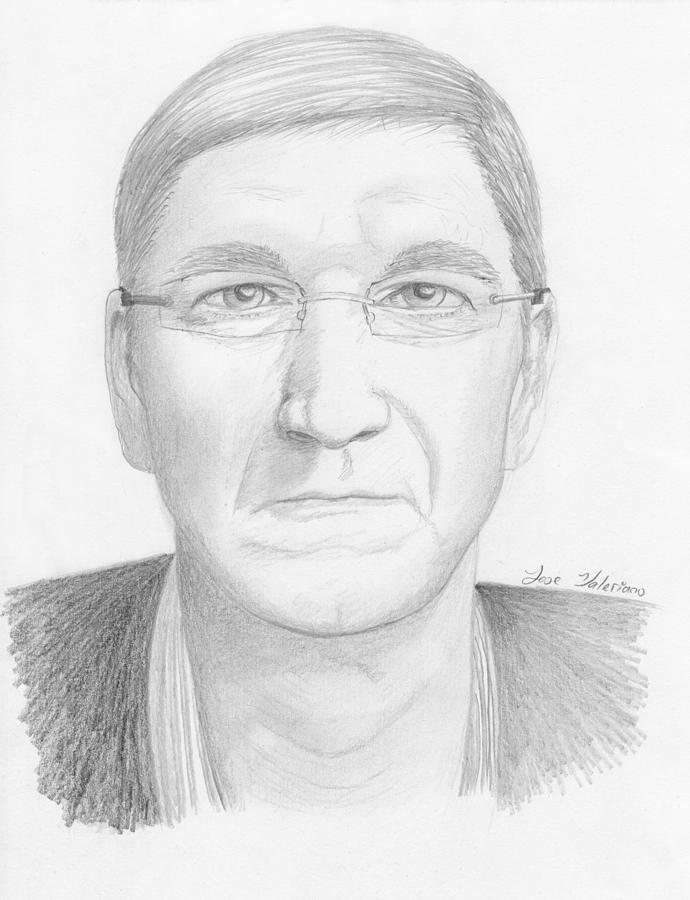 Tim Cook Drawing by Martin Valeriano