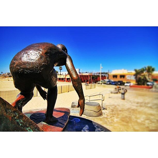Tim Kelly | Hermosa Beach Surfer Statue Photograph by Tyler Rice