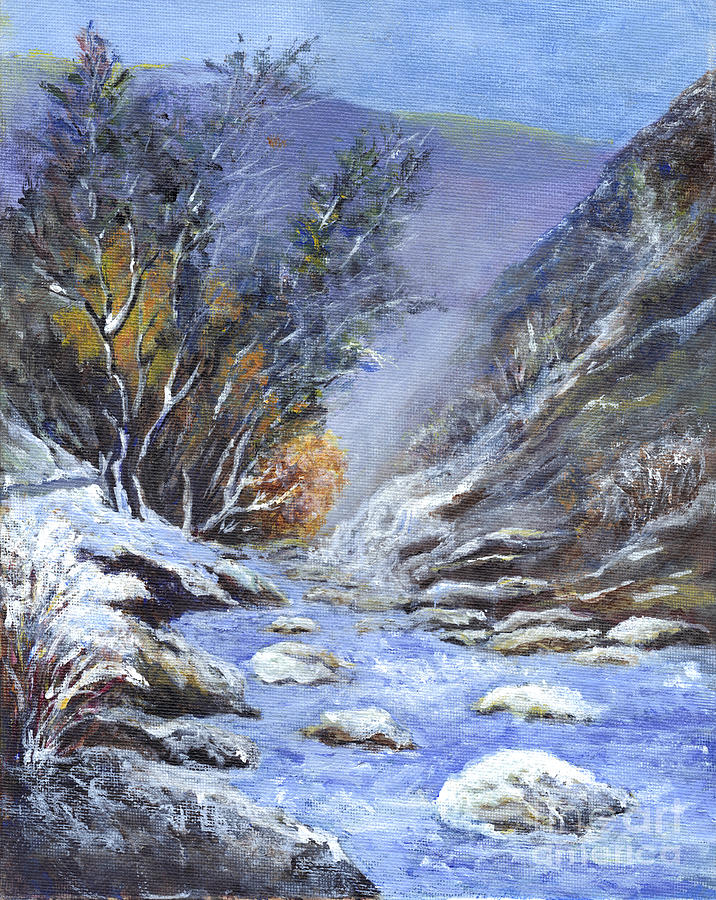 Winter in Sequoia National Park Painting by Carol Wisniewski