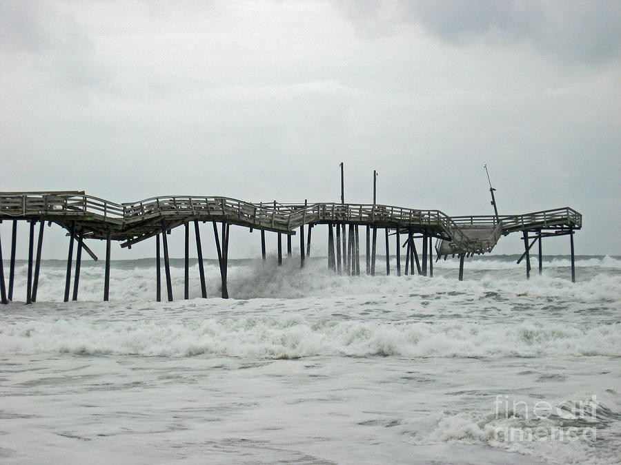 Time and Tide At The Frisco Pier - Hatteras Island - Outer Banks - NC Photograph by Carol Senske