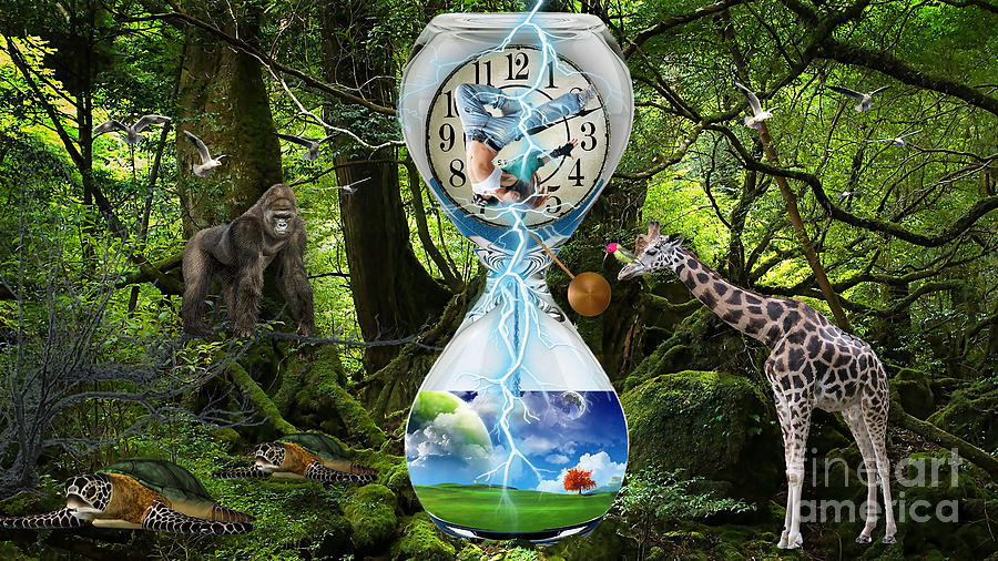 Fantasy Mixed Media - Time Continuum by Marvin Blaine