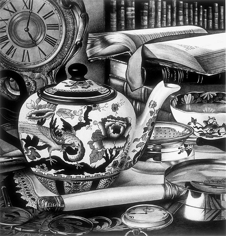 Time for Tea Drawing by Jerry Winick