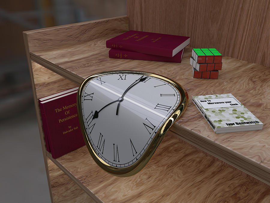 Clock Digital Art - Time Slips Away by Paul McManus Clock Digital Art - Time Slips Away by Paul McManus