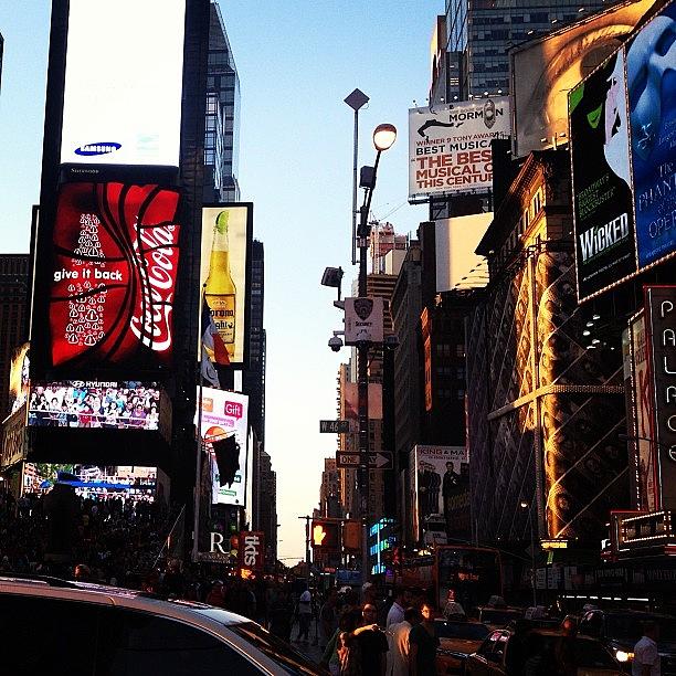 Broadway Photograph - Time Square....my First Photo In New by Ash Dawson