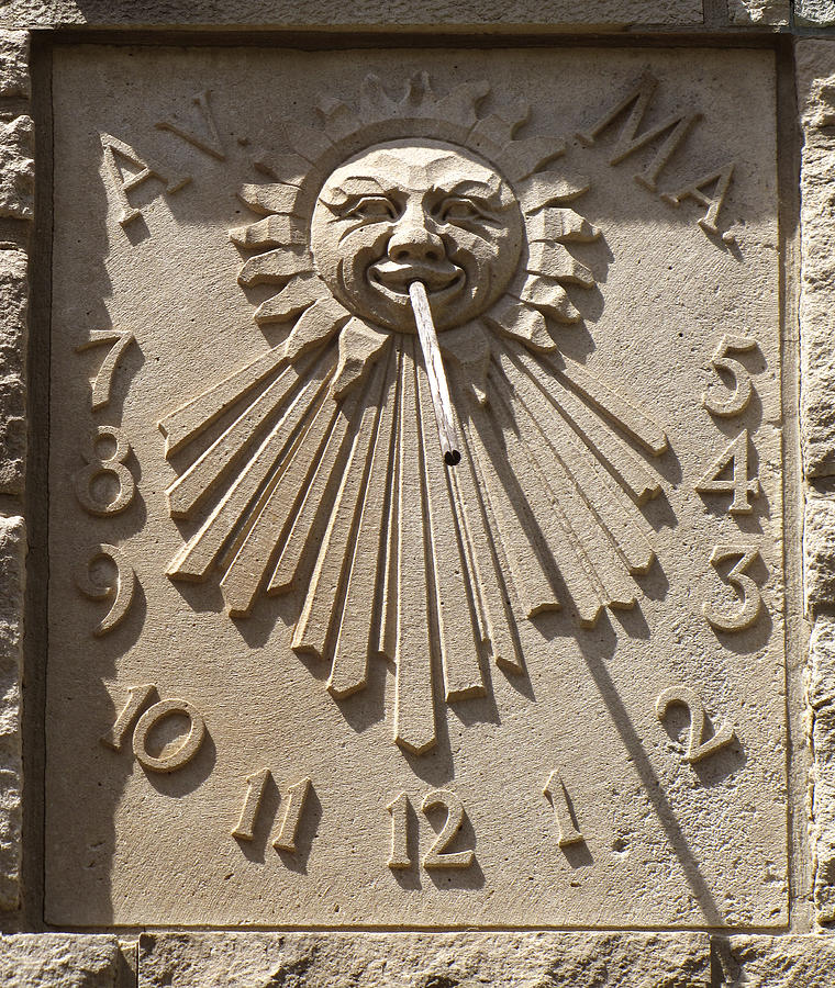 Time Sun God Sun Dial Photograph by Ann Powell