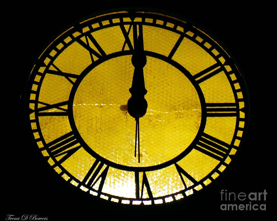 Clock Photograph - Time by Teena Bowers