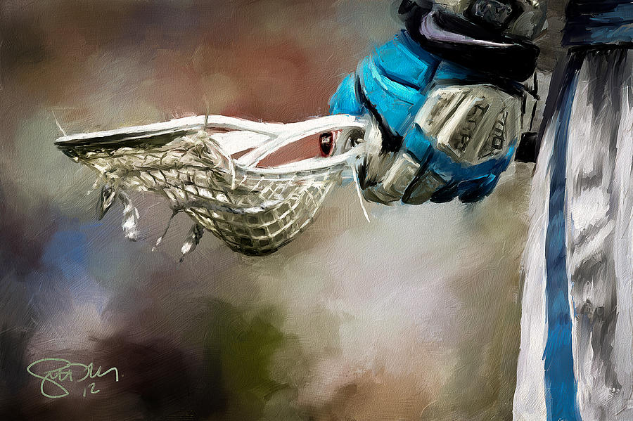 Lacrosse Painting - Time to Play by Scott Melby