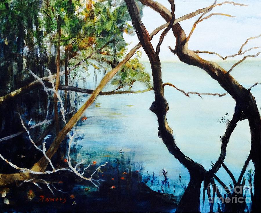 Waterfront Painting - Timeless Forest by Mary Lynne Powers