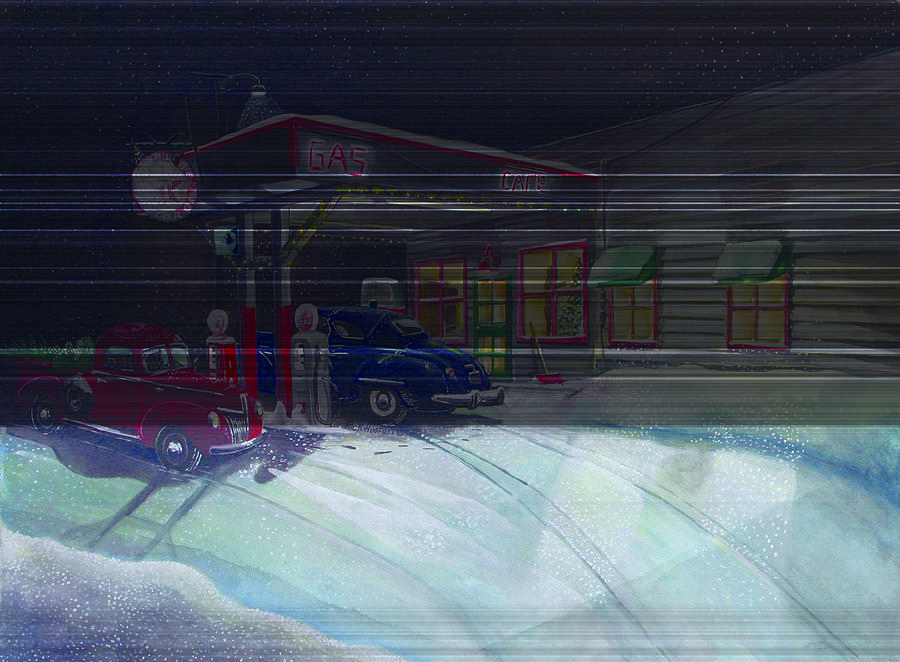 Gas Station Painting - Times Past Gas Station by Rick Huotari Gas Station Painting - Times Past Gas Station by Rick Huotari
