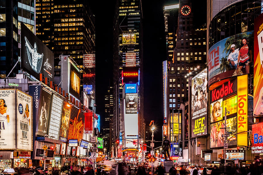 Times Square at night Photograph by Victor Cardoner
