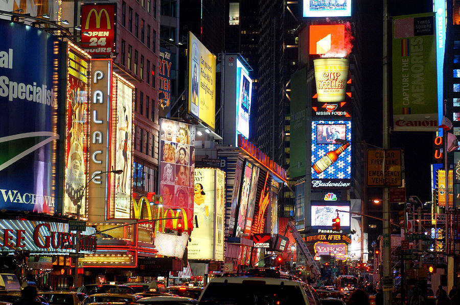 Times Square at Night Photograph by Yue Wang