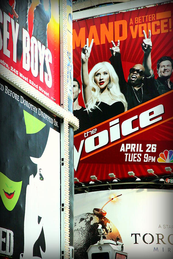 Broadway Photograph - Times Square Billboards by Valentino Visentini