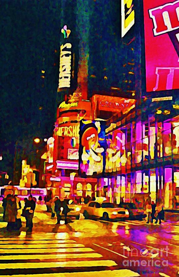 Times Square Two Digital Art by John Malone
