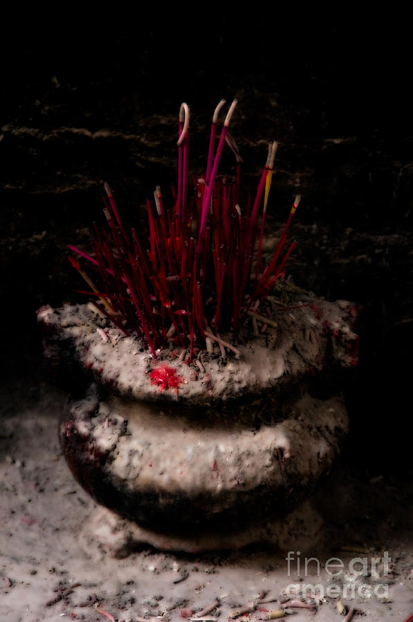 Timeworn Incense Pot Photograph by Venetta Archer