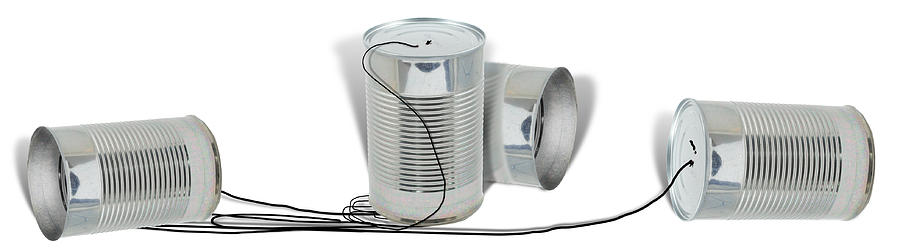 Tin Can Communication Digital Art by Gravityx9  Designs