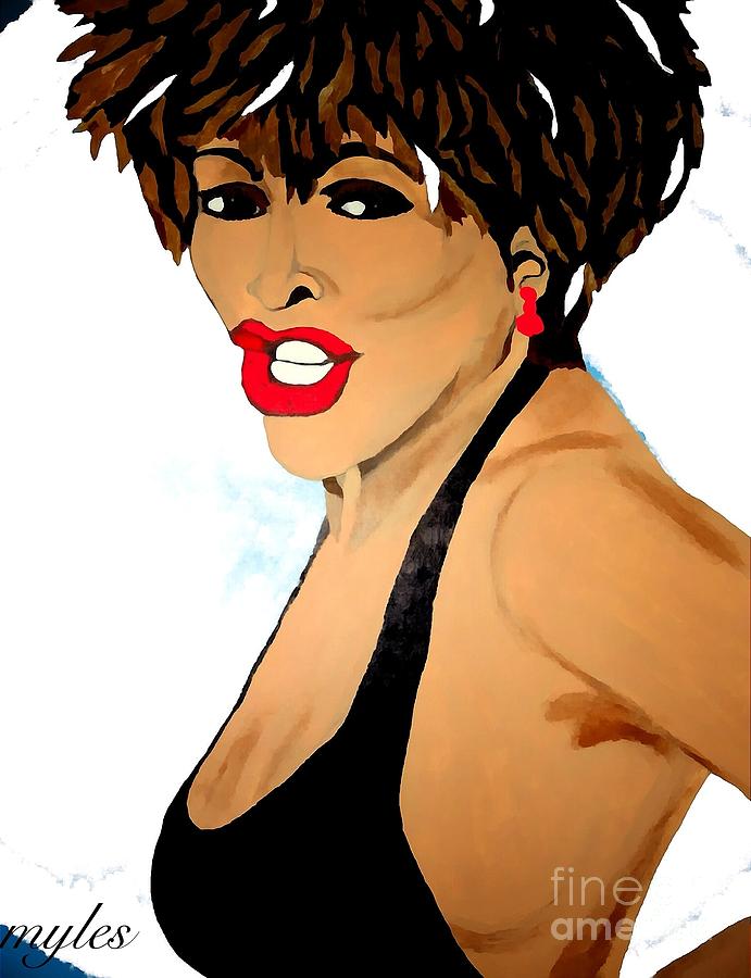 Tina Turner Painting - Tina Turner Fierce 3 by Saundra Myles