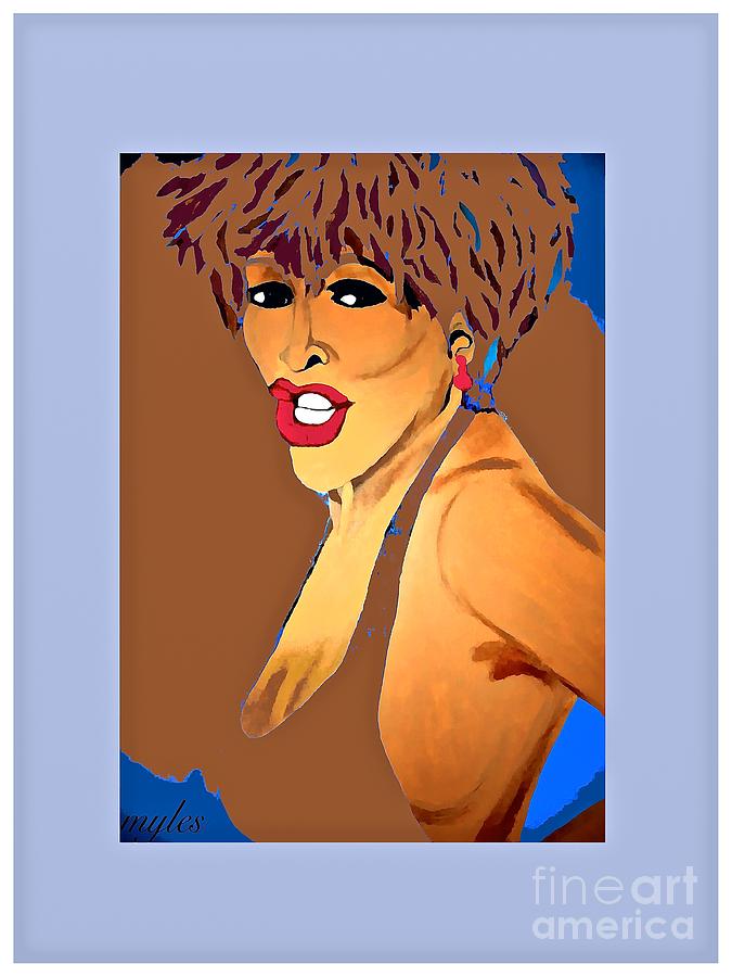 Tina Turner Private Dancer Painting by Saundra Myles