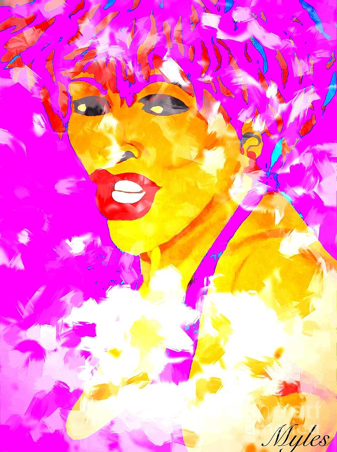 Tina Turner Soft and Free 2 Saundra Myles Painting by Saundra Myles