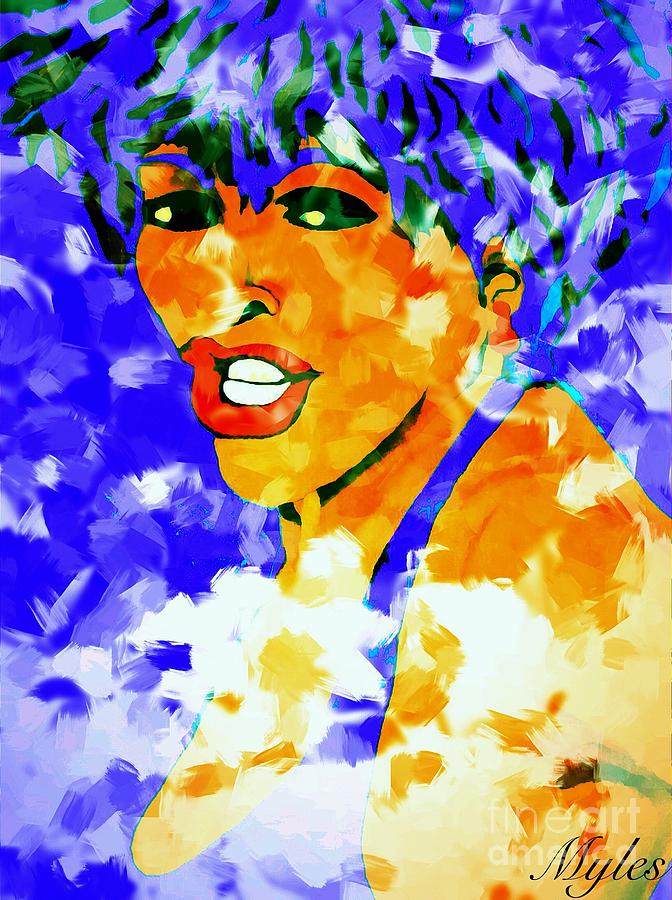 Tina Turner Soft and Free  Painting by Saundra Myles