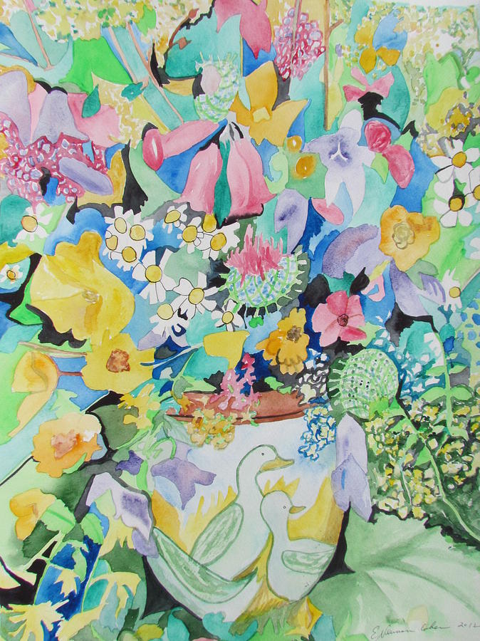 Tinkerbells and Duckies Painting by Esther Newman-Cohen