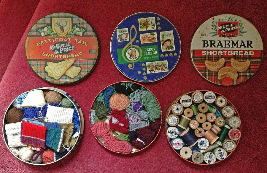 Tins and Thread Photograph by Kate Gibson Oswald