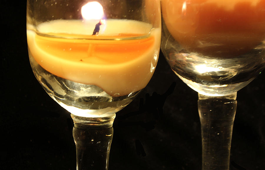 Candle Photograph - Tiny Candle by Mary Bedy