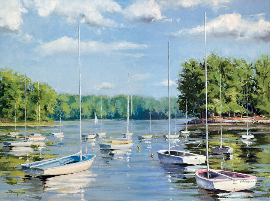 Summer Painting - Tiny Fleet by Steven A Simpson
