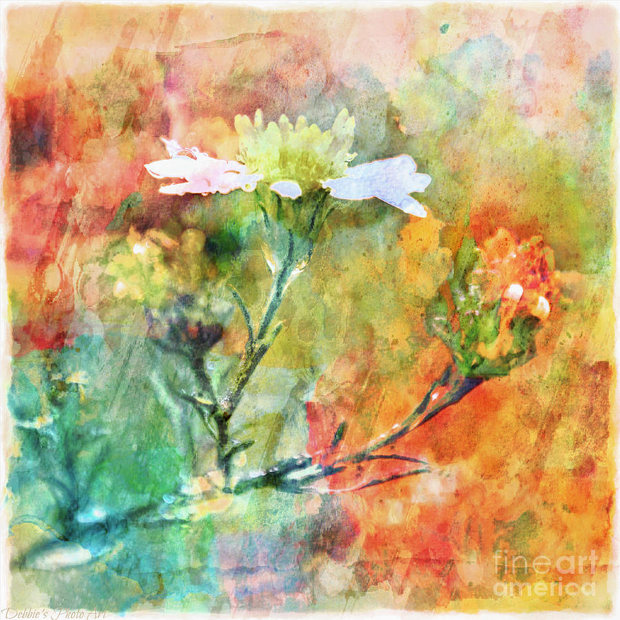 Tiny Wildflowers - Digital Paint III Photograph by Debbie Portwood
