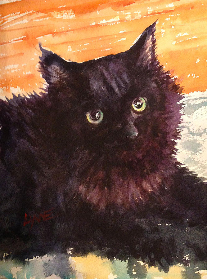 TinyBaby Cat Painting by Lynne Haines