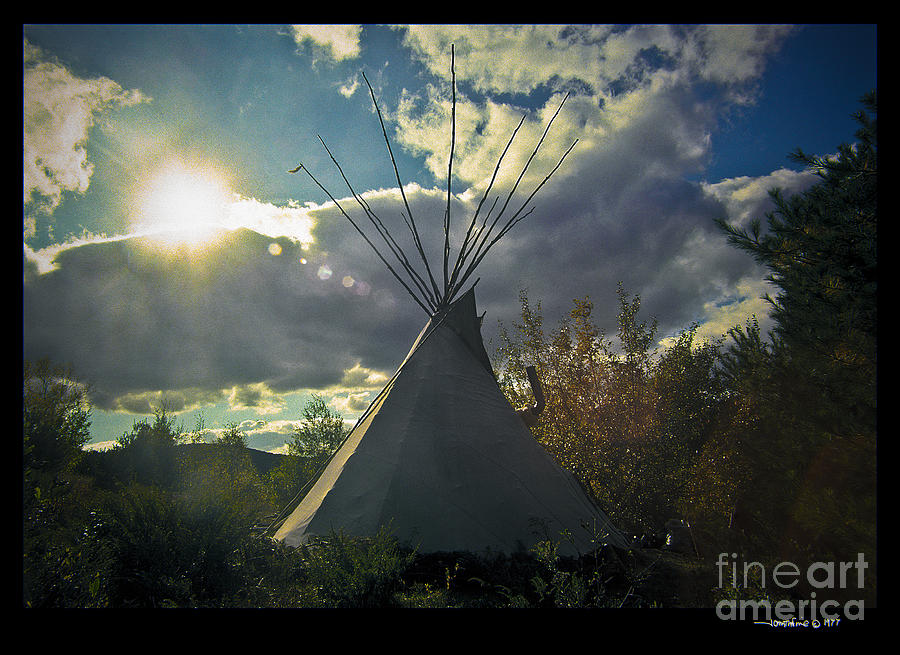 Tipi Morning Color Photograph by Jonathan Fine
