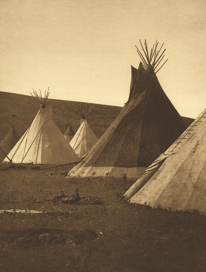 Tipis, Atsina Camp, Montana, 1908 Photograph by Getty Research Institute