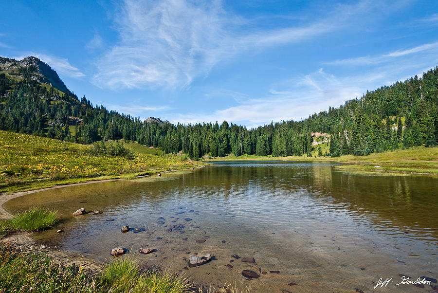 Tipsoo Lake and Meadow Photograph by Jeff Goulden