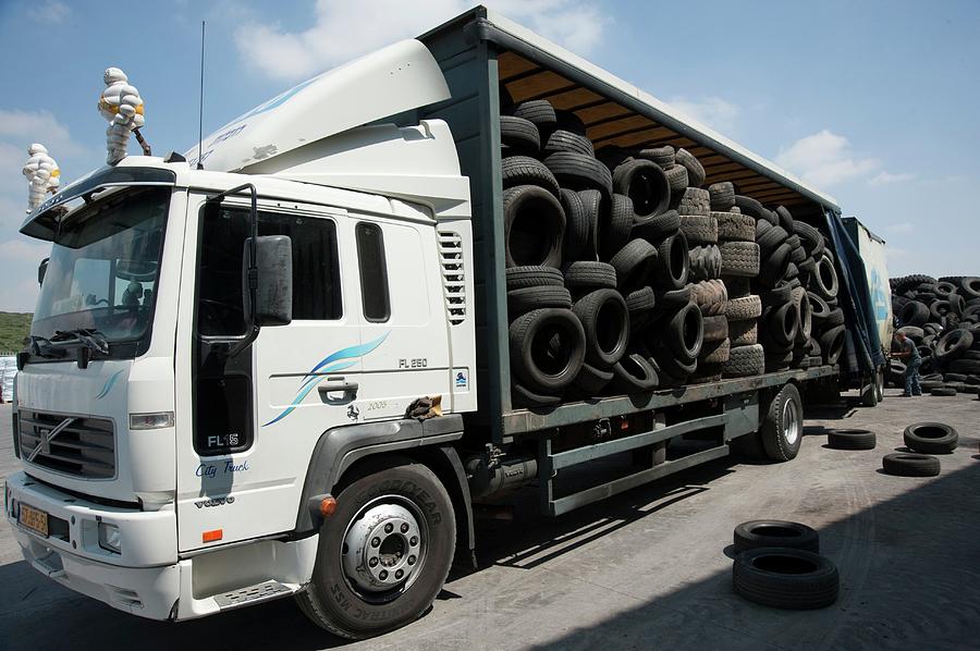 Transportation Photograph - Tire Recycling by Photostock-israel/science Photo Library