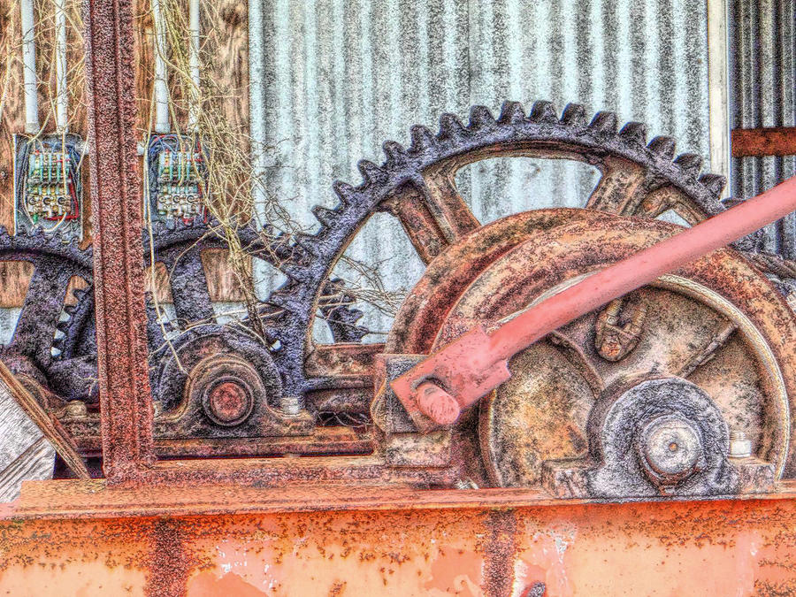 Tired Gears - Graphic Photograph by Tom DiFrancesca