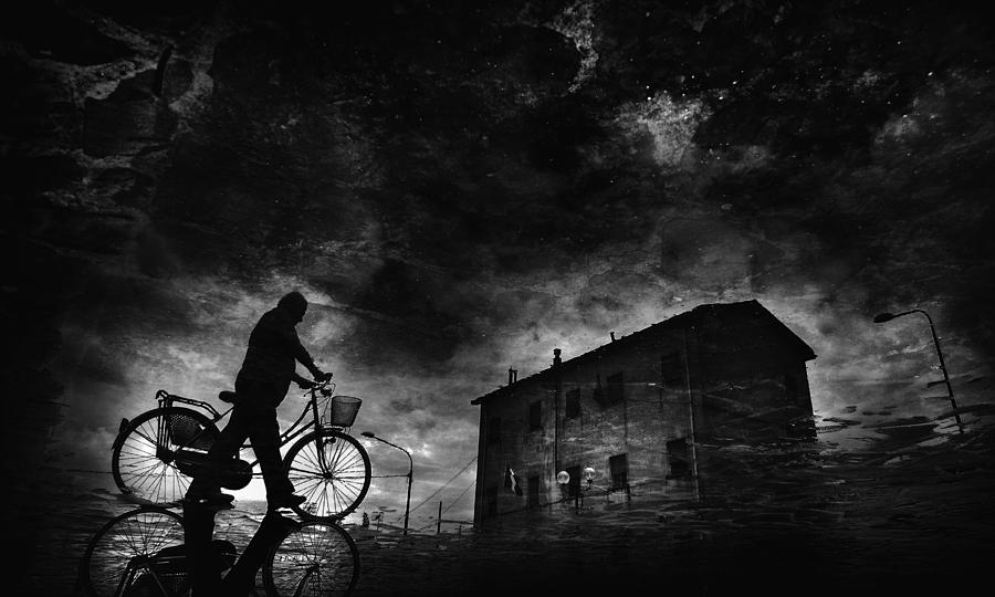 Black And White Photograph - Tired Of Pedaling... by Antonio Grambone