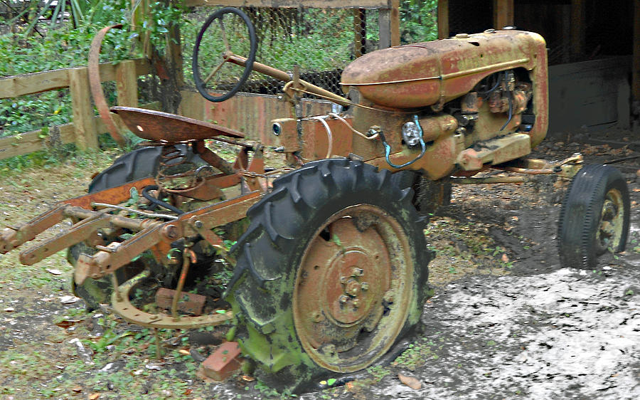 Tired Tractor...Color Photograph by Bob Johnson