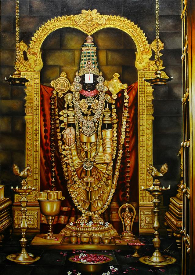 Tirupati Lord Balaji Painting by Jayshree Jaykumar Fine Art America