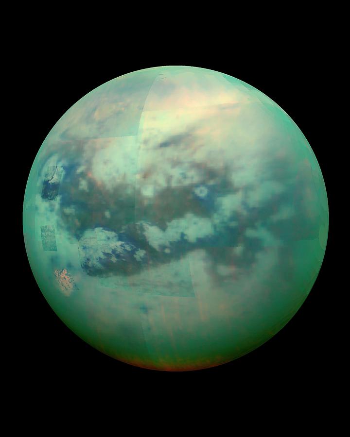 Titan From Space Photograph by Nasa/jpl/university Of Arizona/university Of Idaho